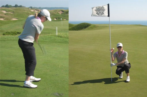 Erika's Hole in One on #12 at Whistling Straits