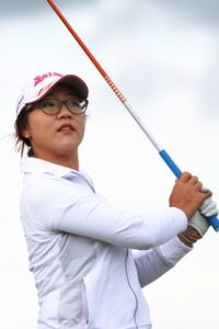 ST ANDREWS, SCOTLAND – JULY 30: Lydia Ko of New Zealand watches her tee shot on 15th hole during pro-am round of 2013 Ricoh Women's British Open held at St Andrews Old Course on July 30, 2013 in St Andrews, Scotland. (Photo by Wojciech Migda)