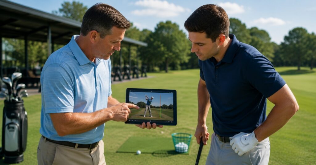 Golf swing analysis during practice session