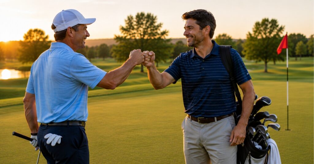 Golden Hour Golf Fist Bump