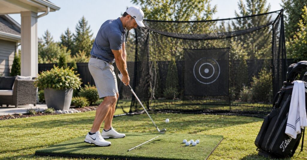 Backyard Golf Practice Swing