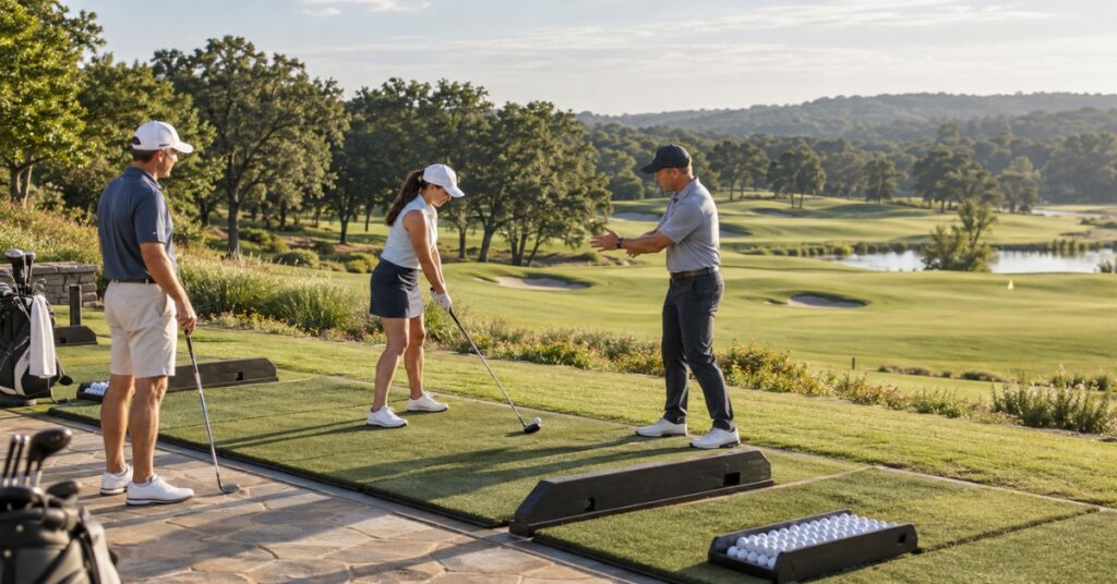 Golf School Instruction on the Driving Range